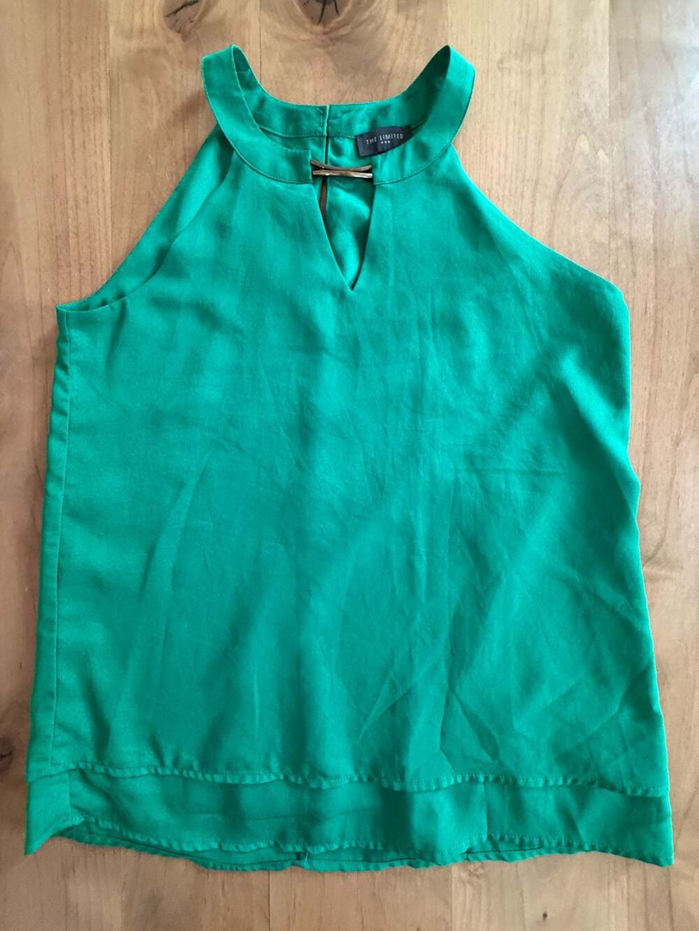 The Limited Women's Green Sleeveless Halter Top Size S